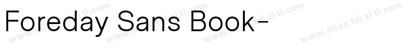 Foreday Sans Book字体转换